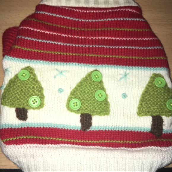 NWT XS Holiday Trees Dog Sweater Pret a Paw Christmas Trees with Buttons Jabara - Picture 2 of 6